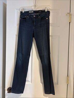 Ag Adriano Goldschmied Dark Blue Straight Leg Women’s Jeans